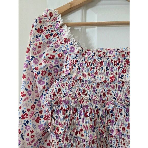 Cake for dinner Floral Mini Smocked Dress L - Picture 4 of 11